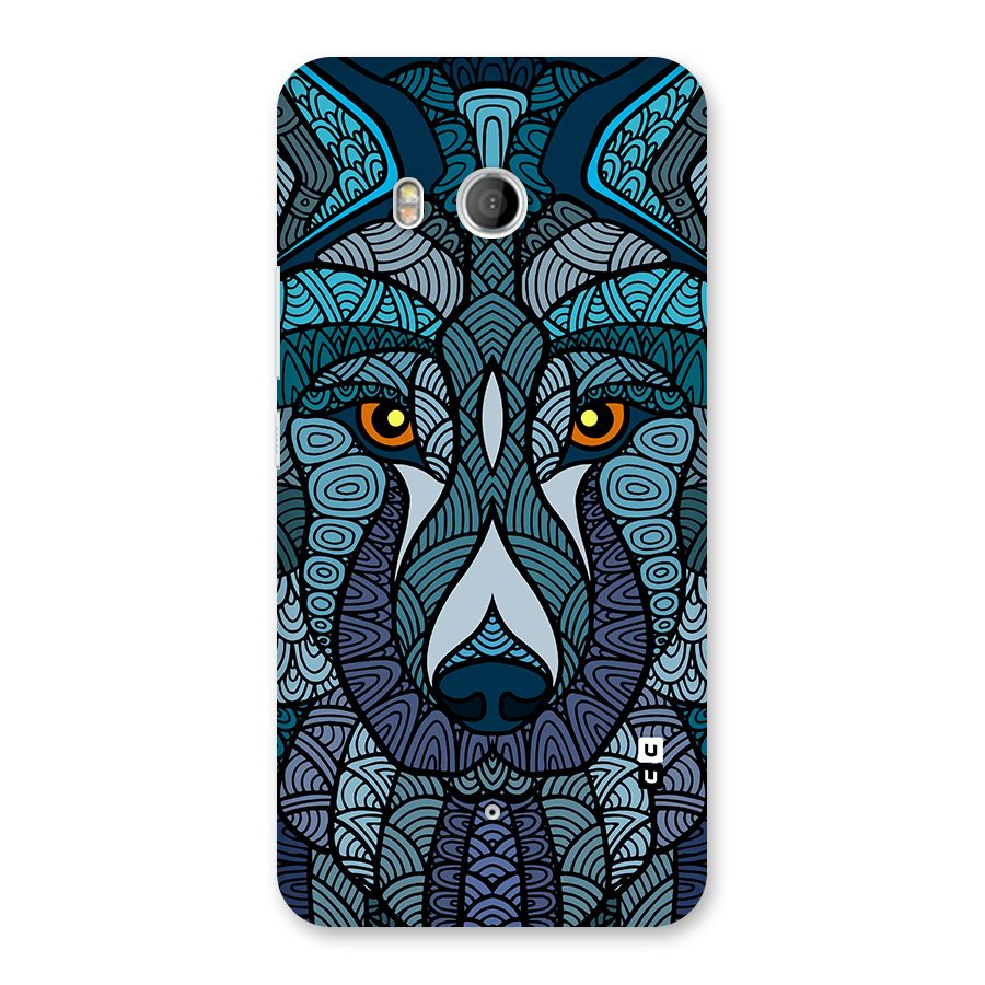 Ethnic Wolf Art Illustration Back Case for HTC U11