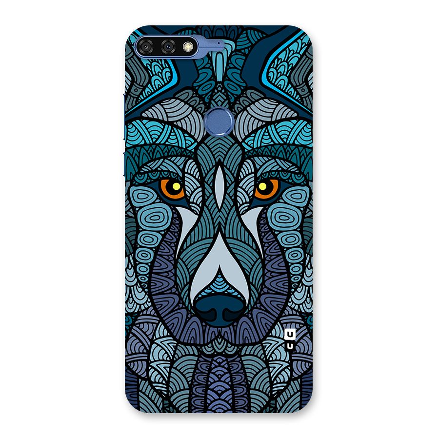 Ethnic Wolf Art Illustration Back Case for Honor 7C