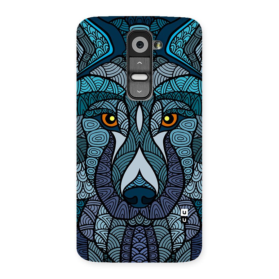 Ethnic Wolf Art Illustration Back Case for LG G2