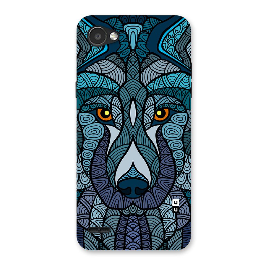 Ethnic Wolf Art Illustration Back Case for LG Q6