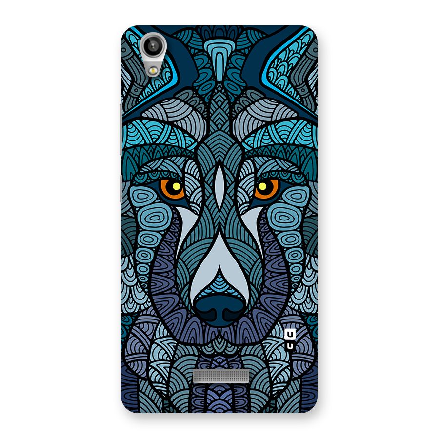 Ethnic Wolf Art Illustration Back Case for Lava Pixel V1