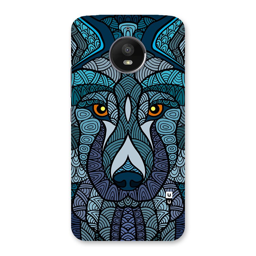 Ethnic Wolf Art Illustration Back Case for Moto E4 Plus