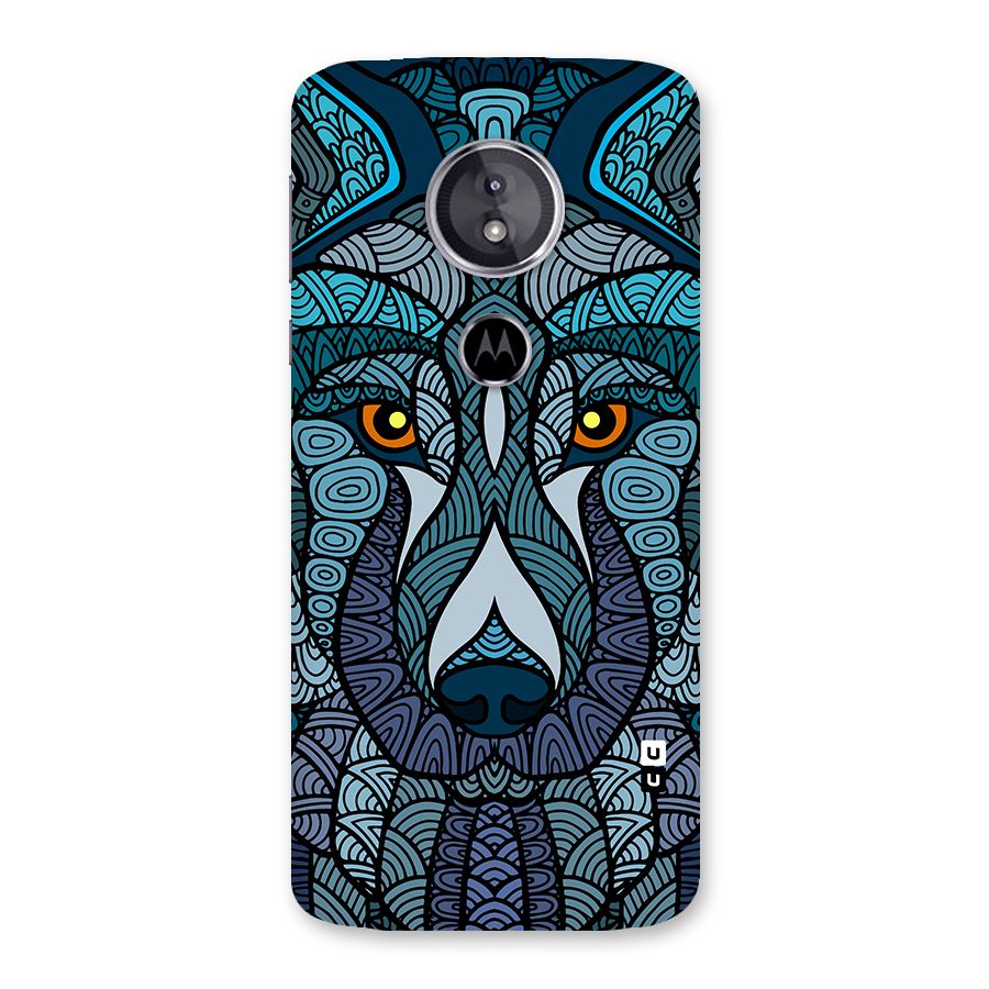 Ethnic Wolf Art Illustration Back Case for Moto E5