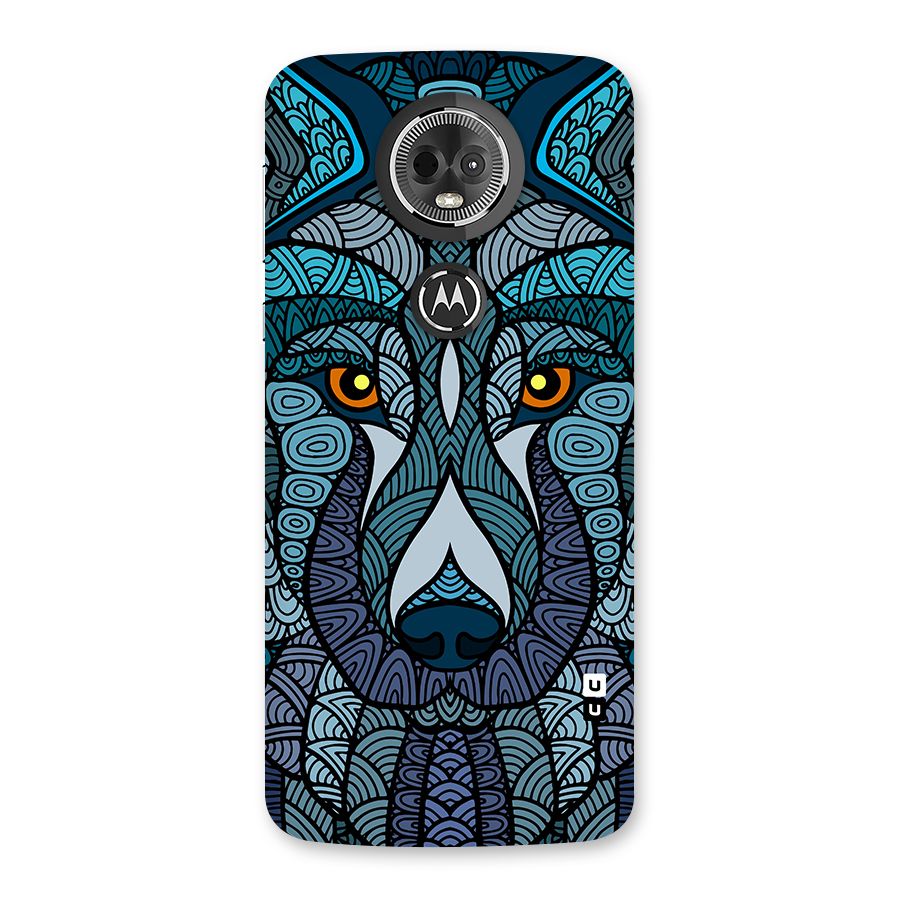 Ethnic Wolf Art Illustration Back Case for Moto E5 Plus
