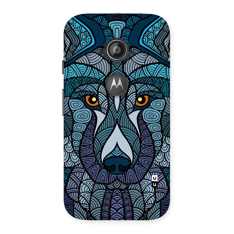 Ethnic Wolf Art Illustration Back Case for Moto E 2nd Gen