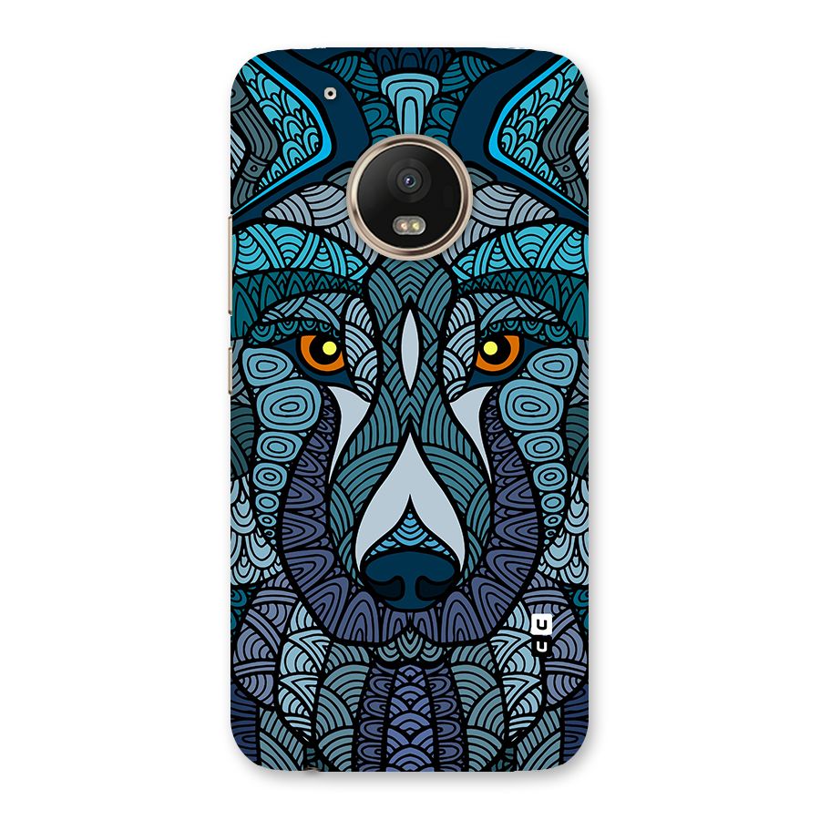 Ethnic Wolf Art Illustration Back Case for Moto G5 Plus