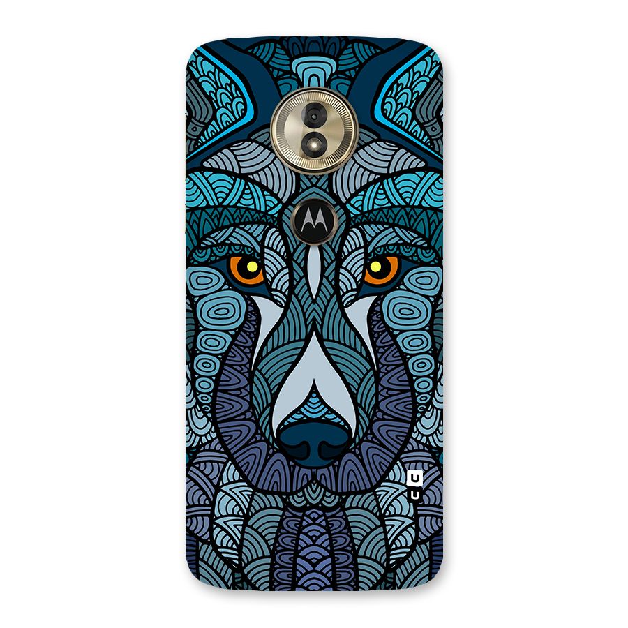 Ethnic Wolf Art Illustration Back Case for Moto G6 Play
