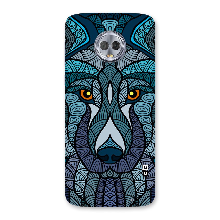 Ethnic Wolf Art Illustration Back Case for Moto G6 Plus