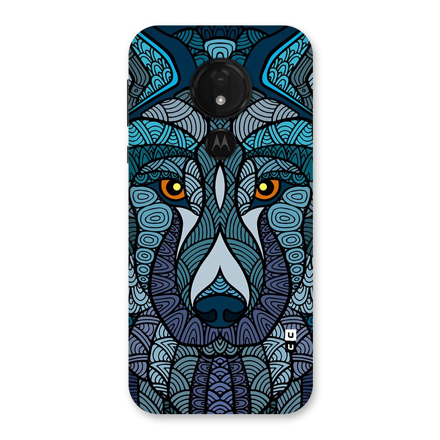Ethnic Wolf Art Illustration Back Case for Moto G7 Power