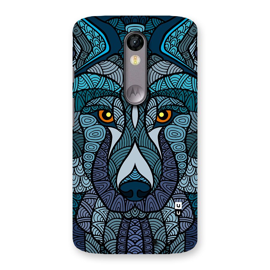 Ethnic Wolf Art Illustration Back Case for Moto X Force