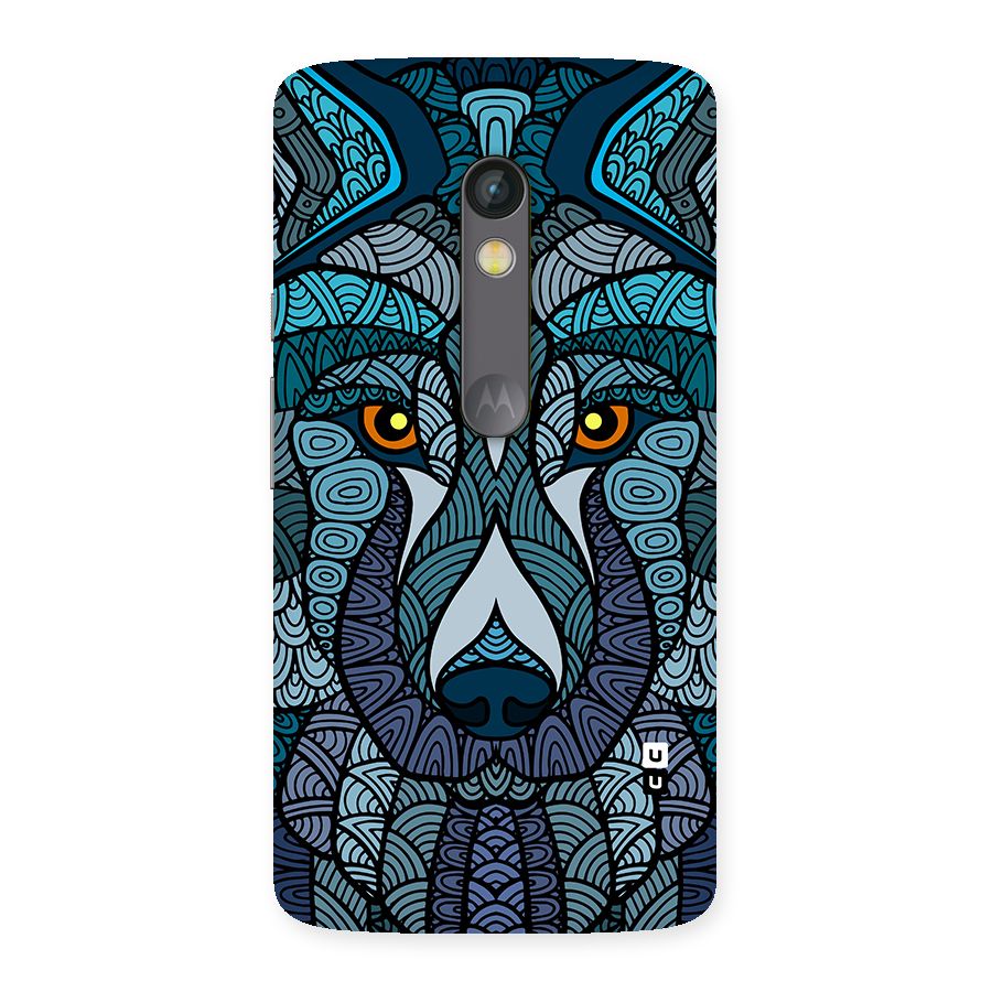Ethnic Wolf Art Illustration Back Case for Moto X Play