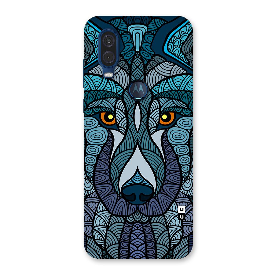 Ethnic Wolf Art Illustration Back Case for Motorola One Vision