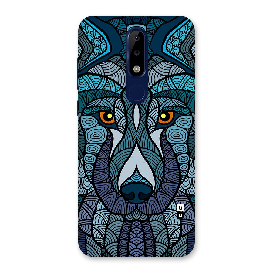 Ethnic Wolf Art Illustration Back Case for Nokia 5.1 Plus