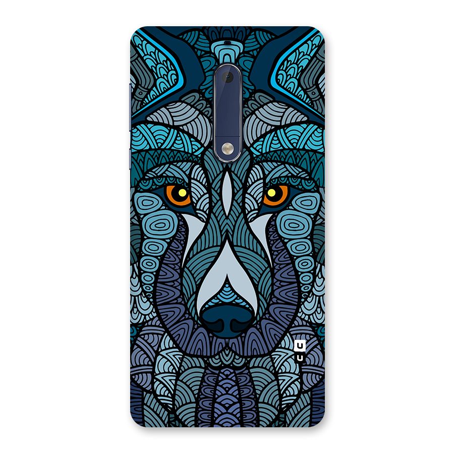 Ethnic Wolf Art Illustration Back Case for Nokia 5