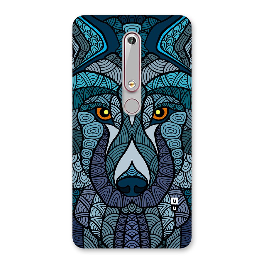 Ethnic Wolf Art Illustration Back Case for Nokia 6.1