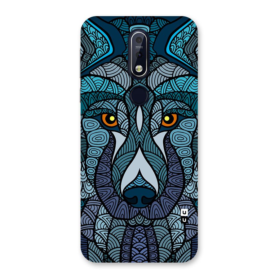 Ethnic Wolf Art Illustration Back Case for Nokia 7.1