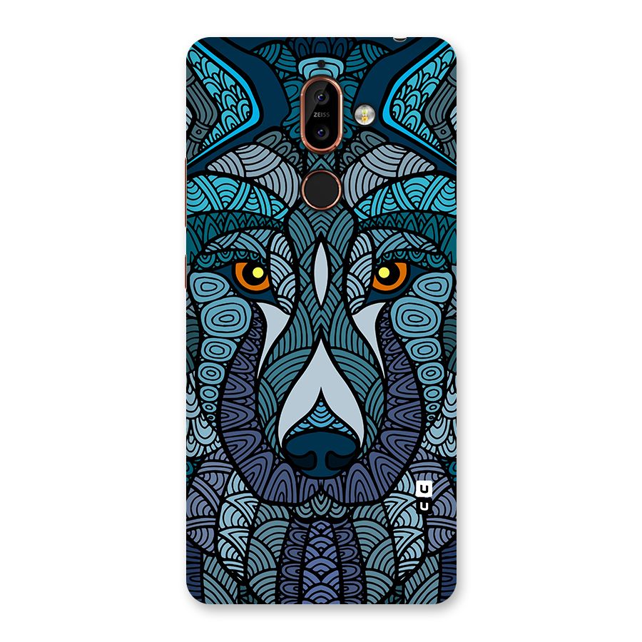 Ethnic Wolf Art Illustration Back Case for Nokia 7 Plus