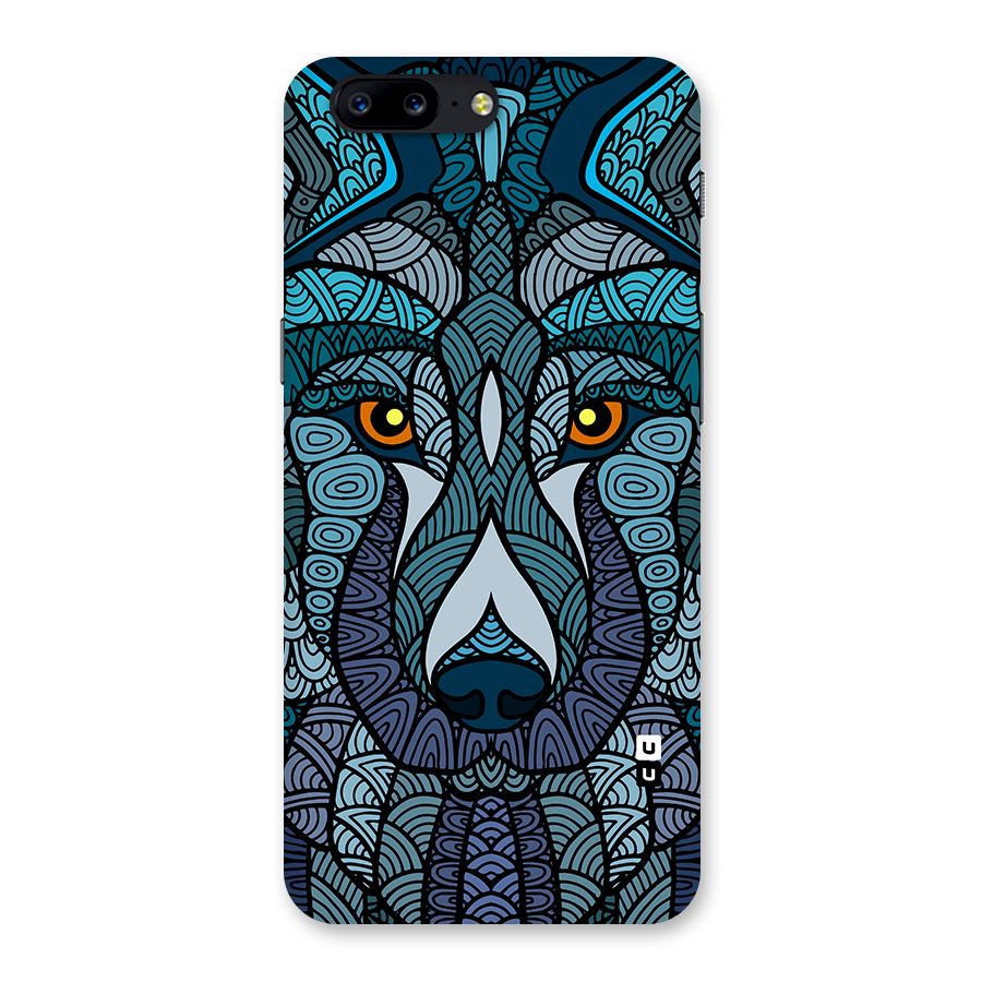 Ethnic Wolf Art Illustration Back Case for OnePlus 5