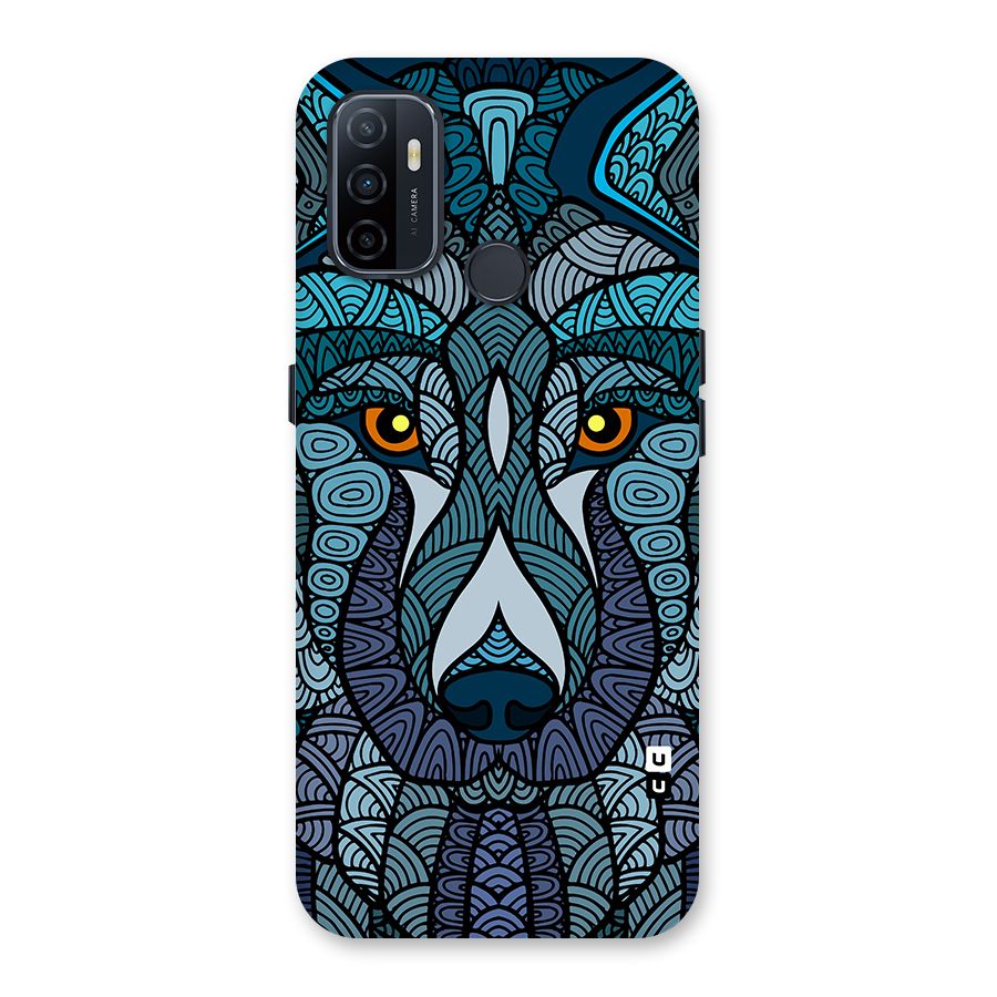 Ethnic Wolf Art Illustration Back Case for Oppo A32