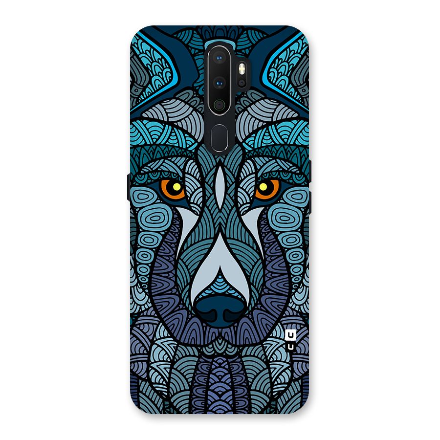Ethnic Wolf Art Illustration Back Case for Oppo A5 (2020)
