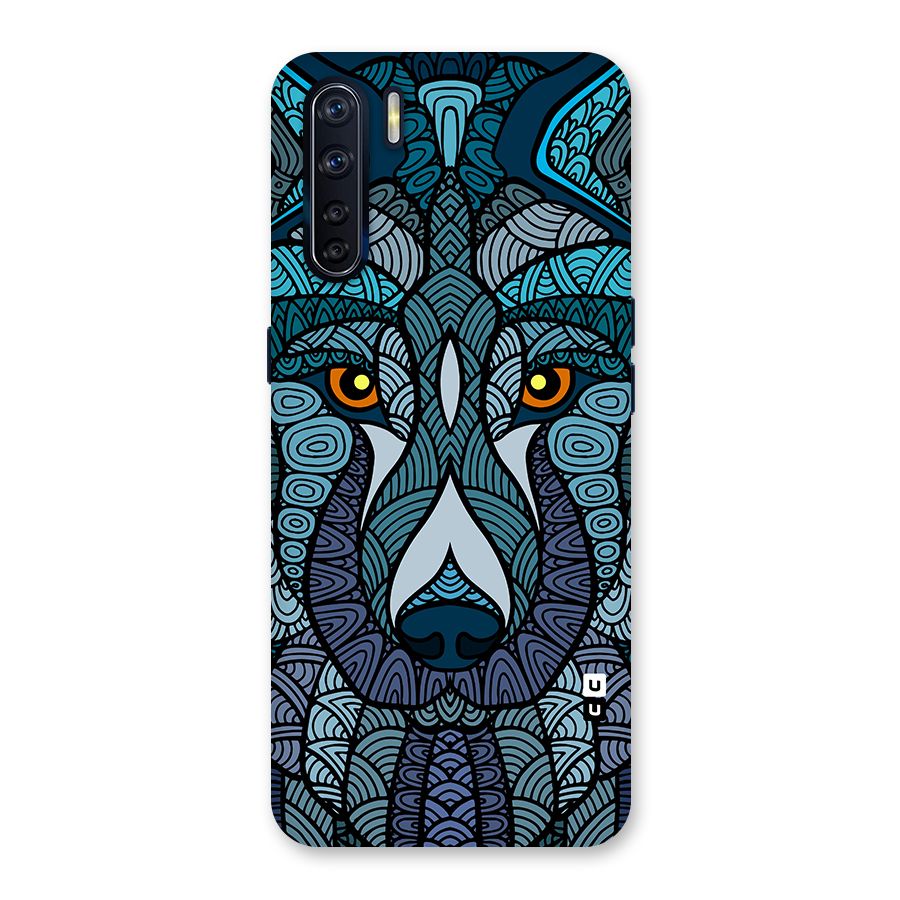 Ethnic Wolf Art Illustration Back Case for Oppo F15