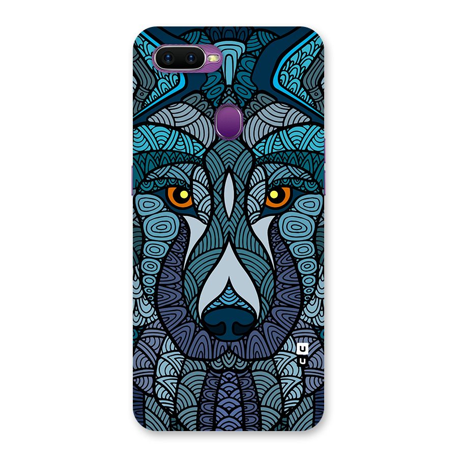 Ethnic Wolf Art Illustration Back Case for Oppo F9