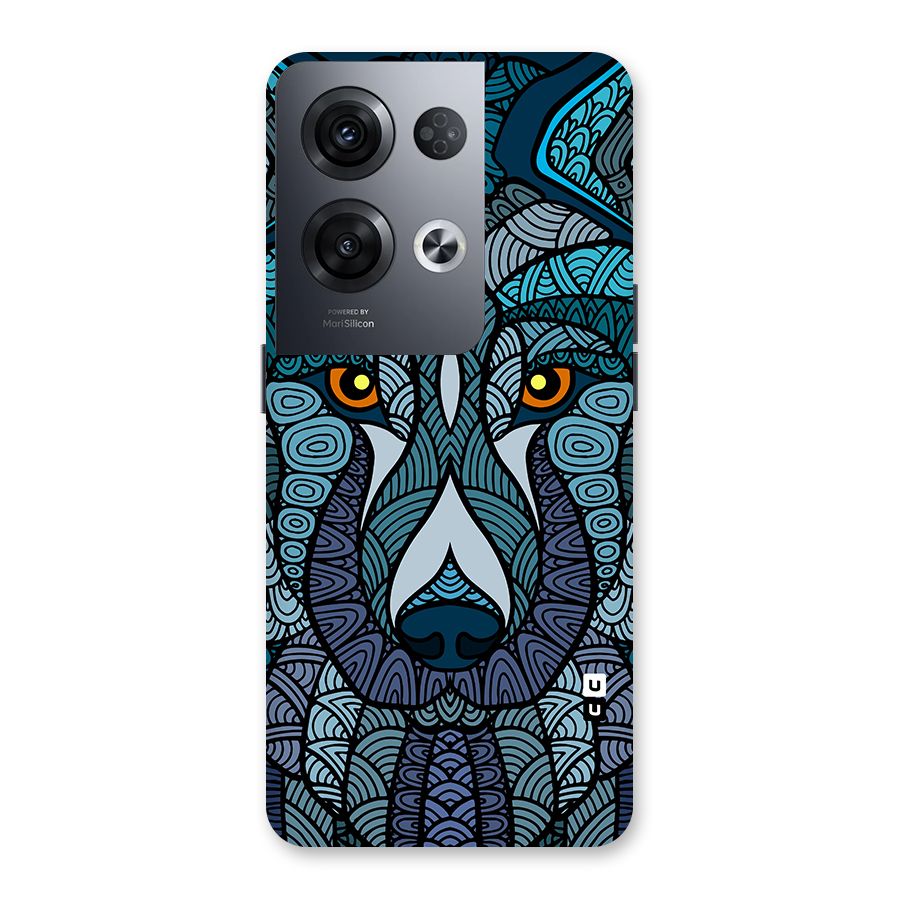 Ethnic Wolf Art Illustration Back Case for Oppo Reno8 Pro 5G
