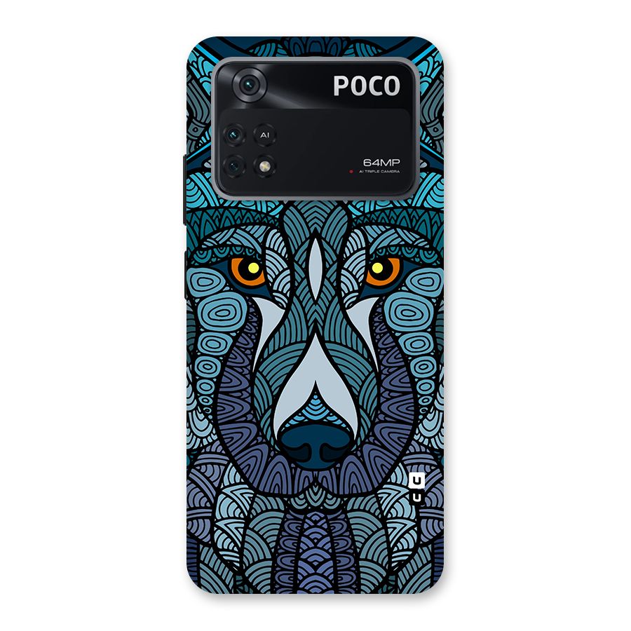 Ethnic Wolf Art Illustration Back Case for Poco M4 Pro 4G