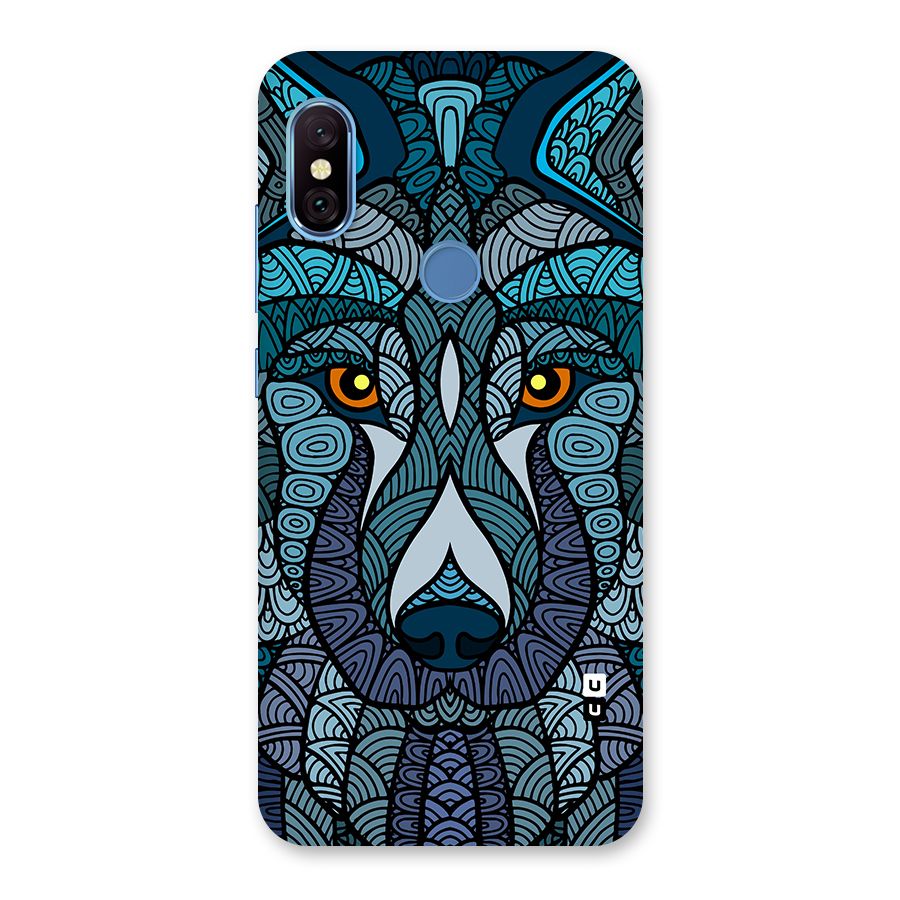 Ethnic Wolf Art Illustration Back Case for Redmi Note 6 Pro
