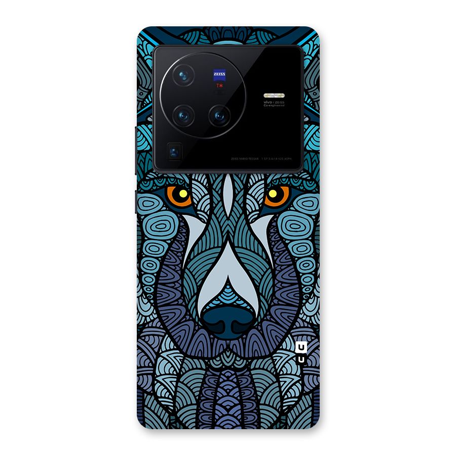 Ethnic Wolf Art Illustration Back Case for Vivo X80 Pro