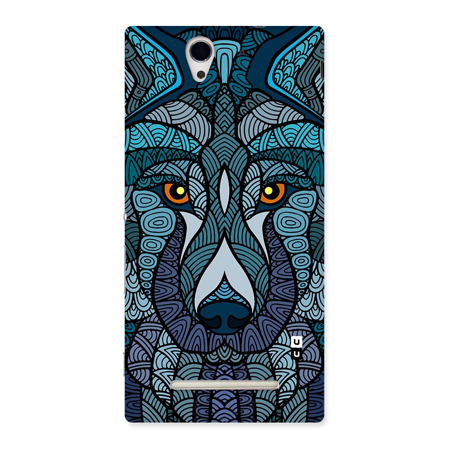 Ethnic Wolf Art Illustration Back Case for Xperia C3