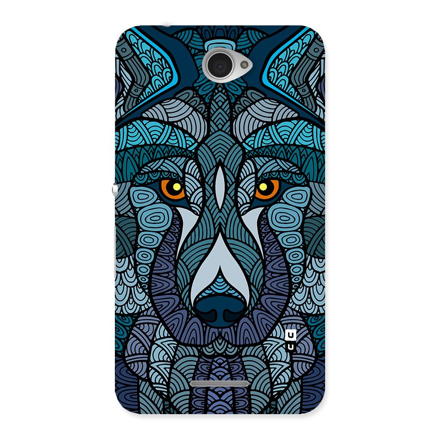 Ethnic Wolf Art Illustration Back Case for Xperia E4