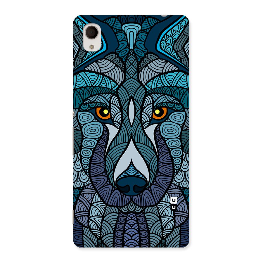 Ethnic Wolf Art Illustration Back Case for Xperia M4