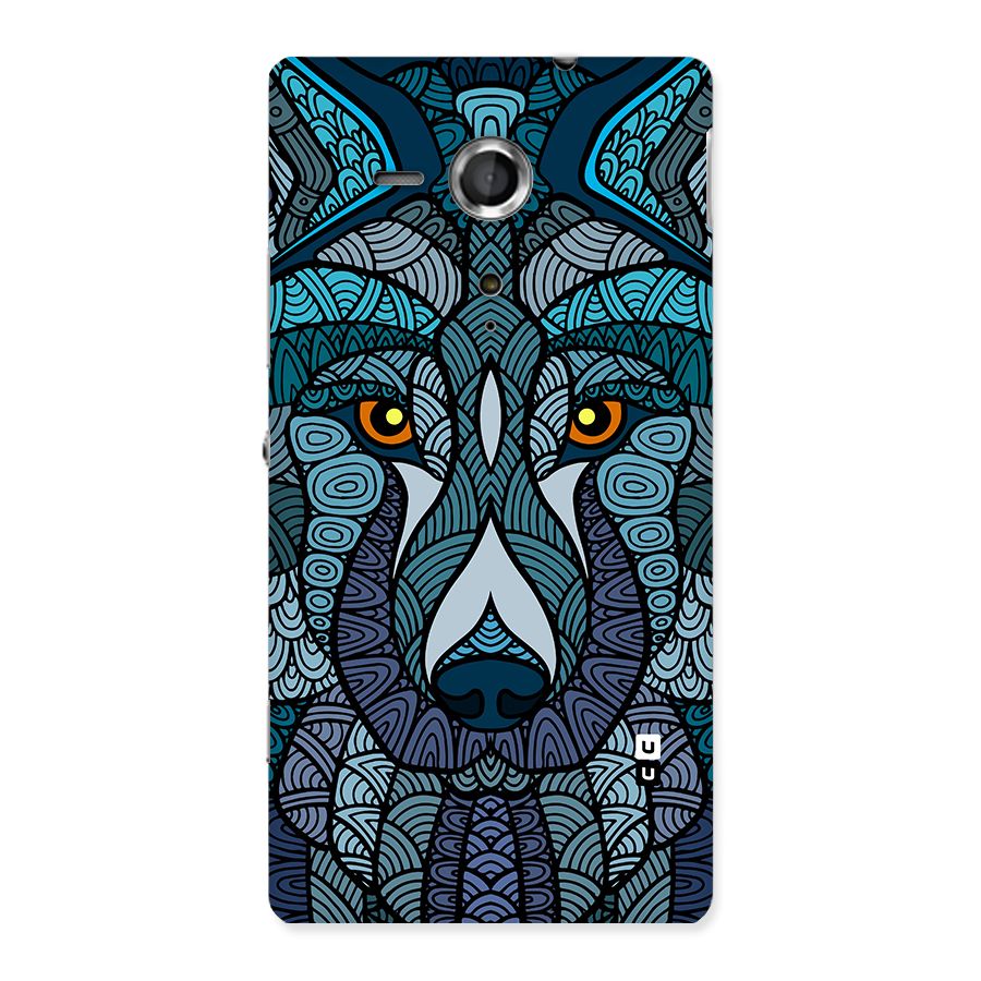 Ethnic Wolf Art Illustration Back Case for Xperia Sp