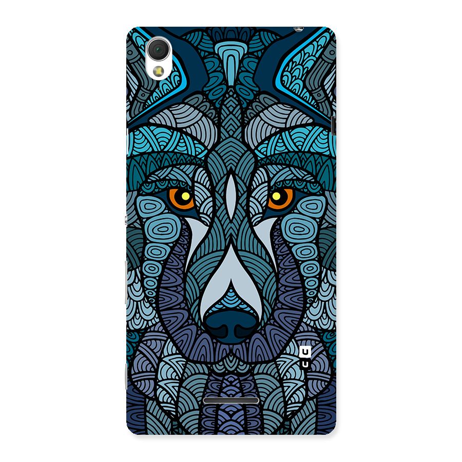 Ethnic Wolf Art Illustration Back Case for Xperia T3