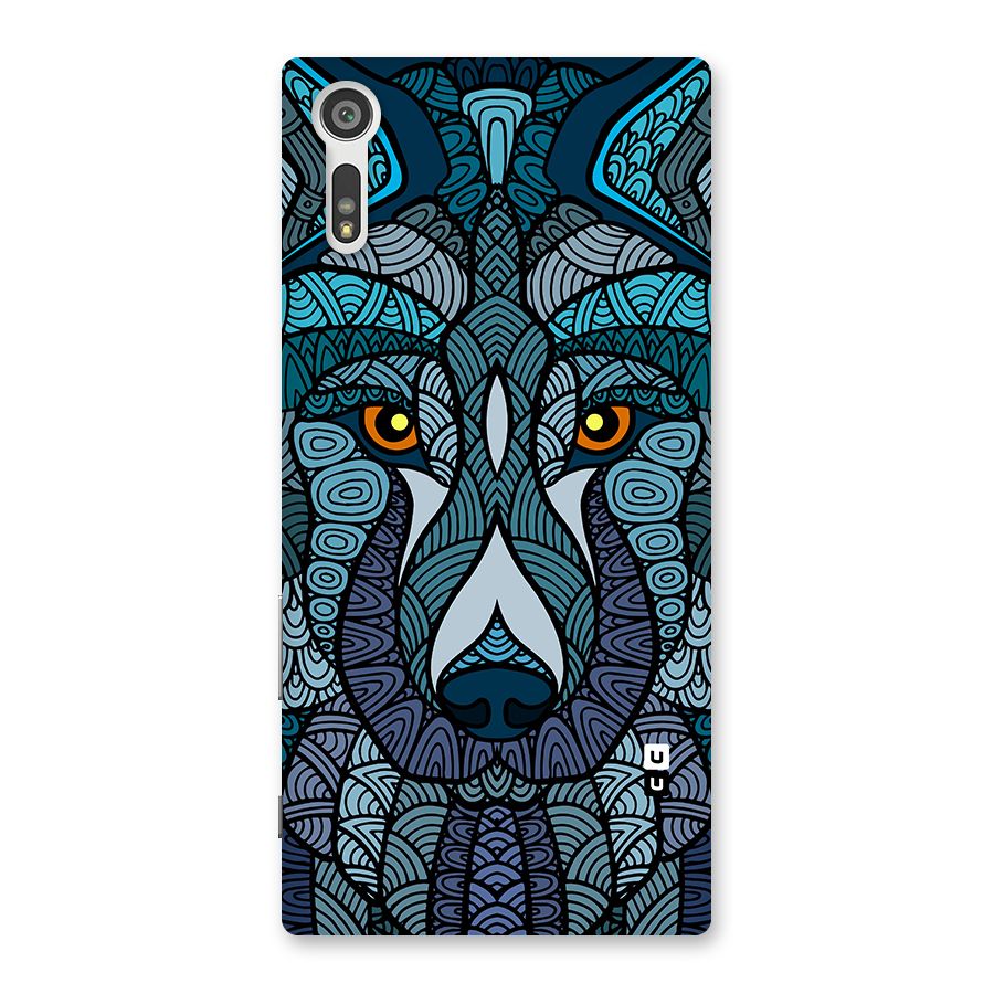 Ethnic Wolf Art Illustration Back Case for Xperia XZ