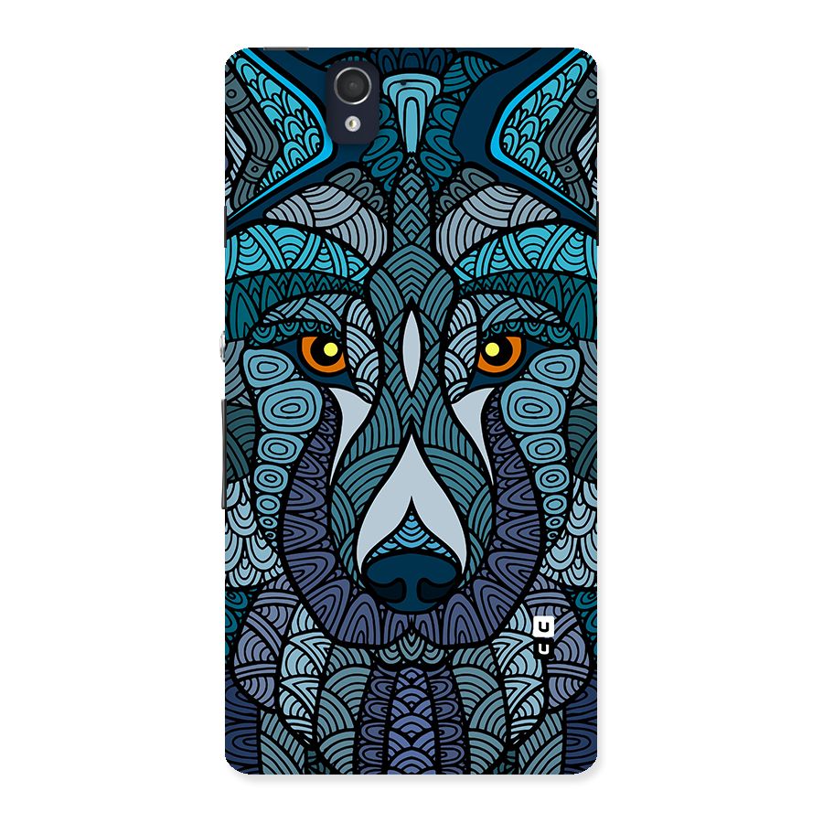 Ethnic Wolf Art Illustration Back Case for Xperia Z