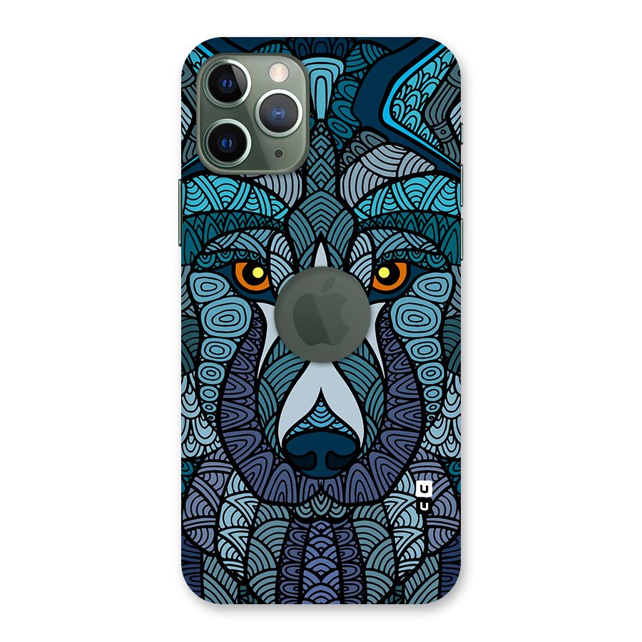 Ethnic Wolf Art Illustration Back Case for iPhone 11 Pro Logo  Cut