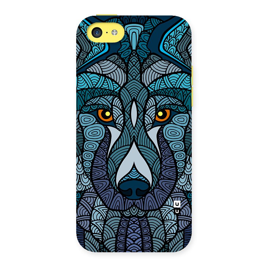 Ethnic Wolf Art Illustration Back Case for iPhone 5C
