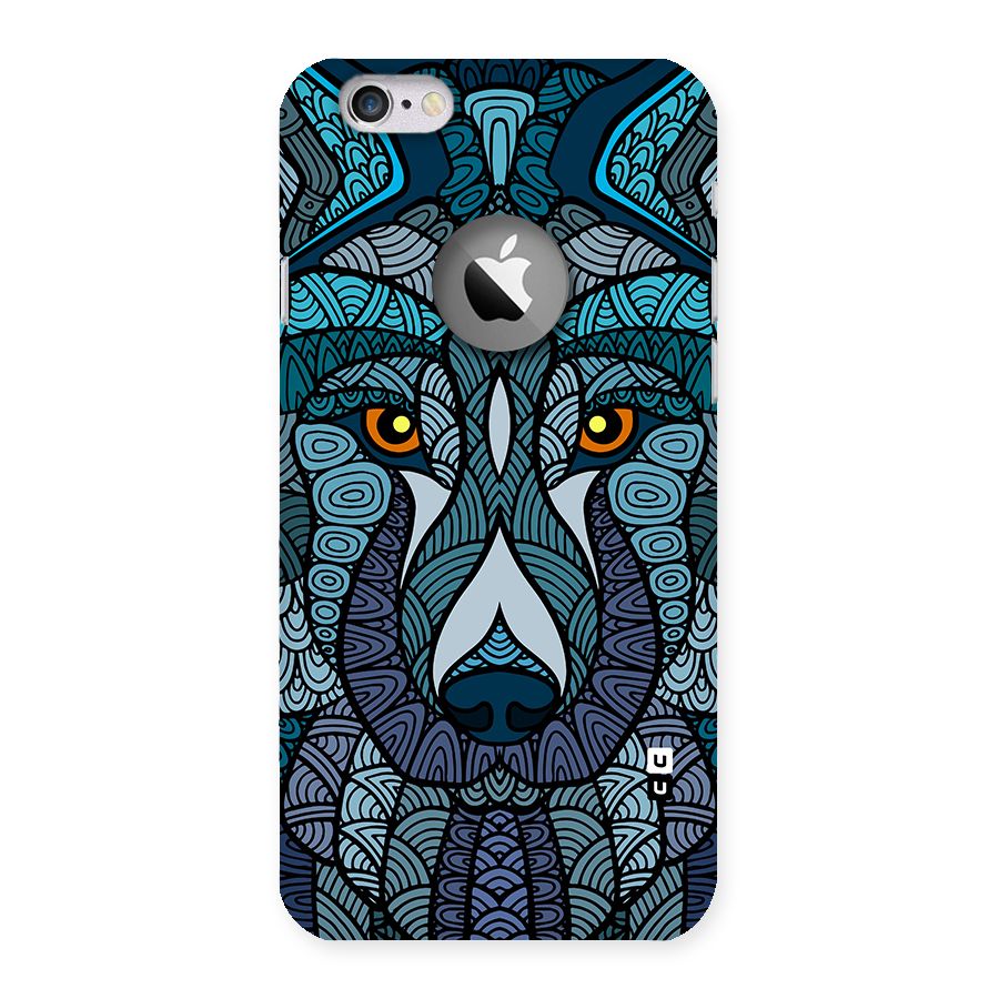 Ethnic Wolf Art Illustration Back Case for iPhone 6 Logo Cut