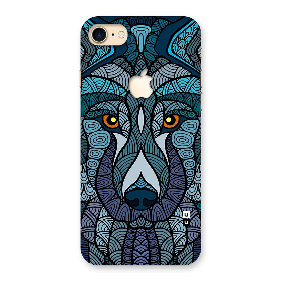 Ethnic Wolf Art Illustration Back Case for iPhone 7 Apple Cut