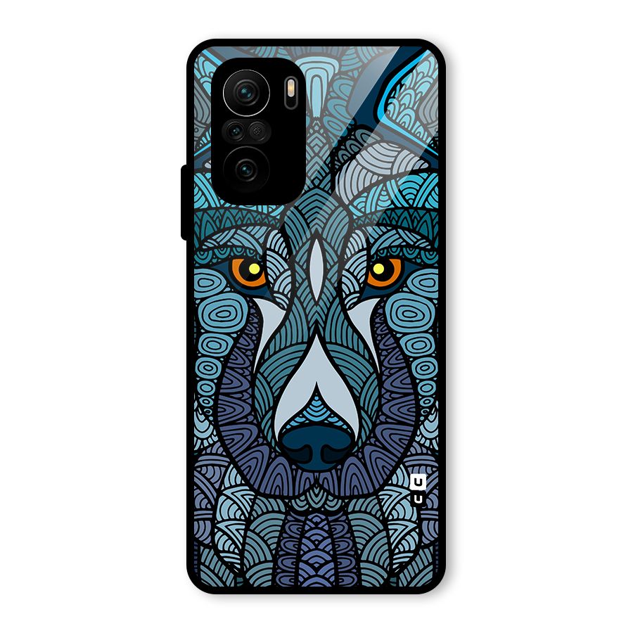 Ethnic Wolf Art Illustration Glass Back Case for Mi 11X Pro