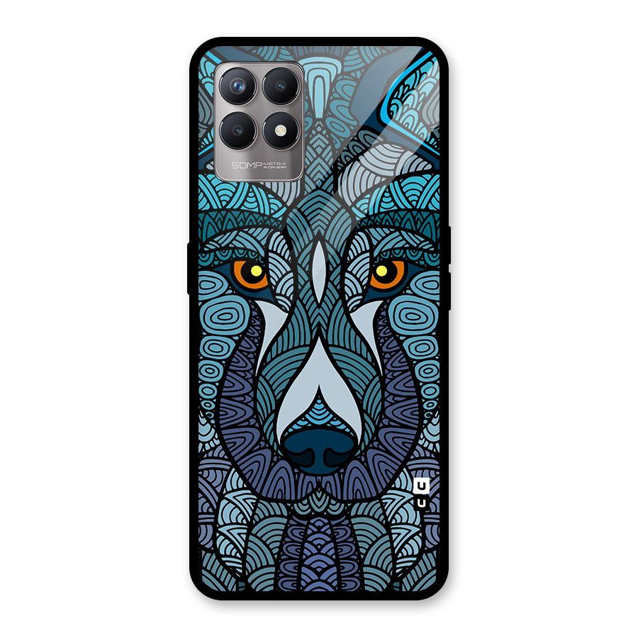 Ethnic Wolf Art Illustration Glass Back Case for Realme Narzo 50