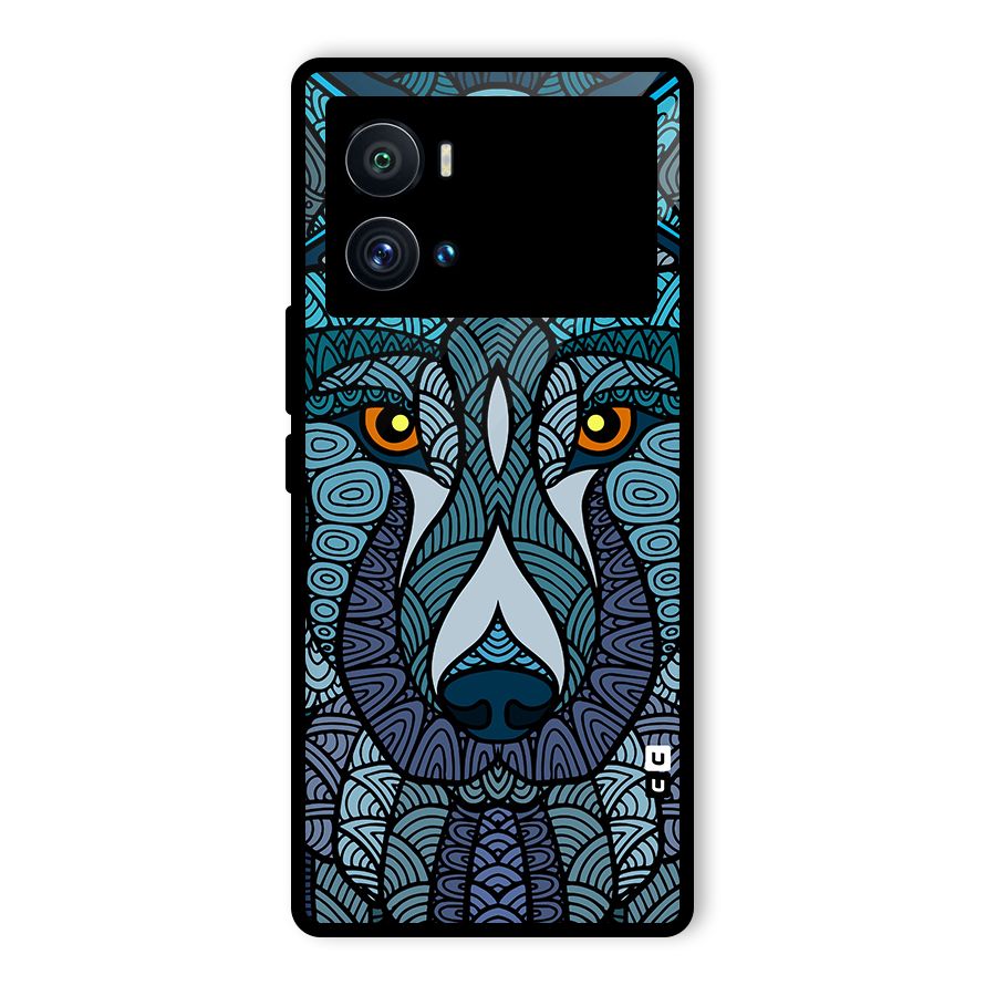 Ethnic Wolf Art Illustration Glass Back Case for Vivo iQOO 9 Pro