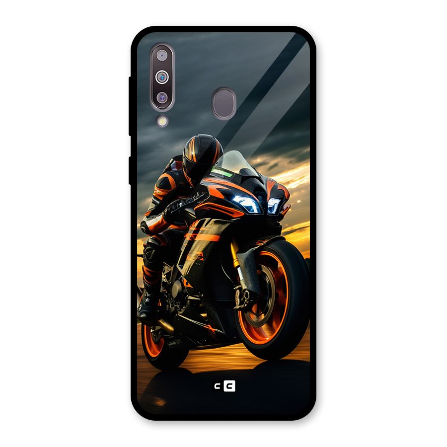 Evening Highway Glass Back Case for Galaxy M30
