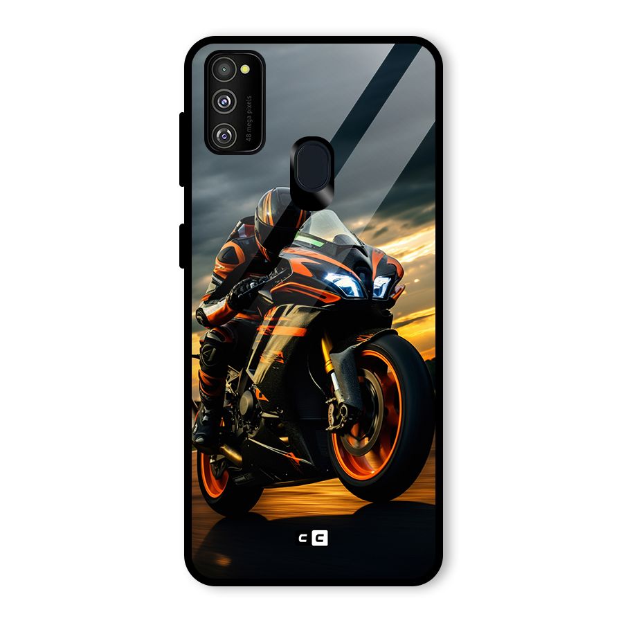 Evening Highway Glass Back Case for Galaxy M30s