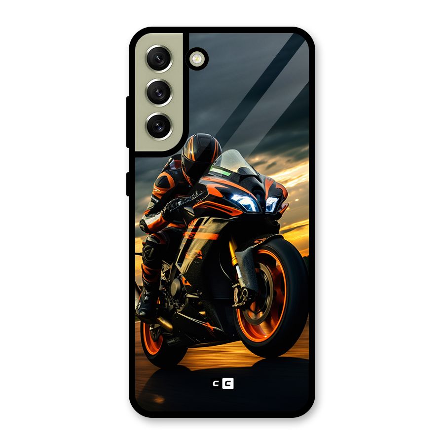 Evening Highway Glass Back Case for Galaxy S21 FE 5G