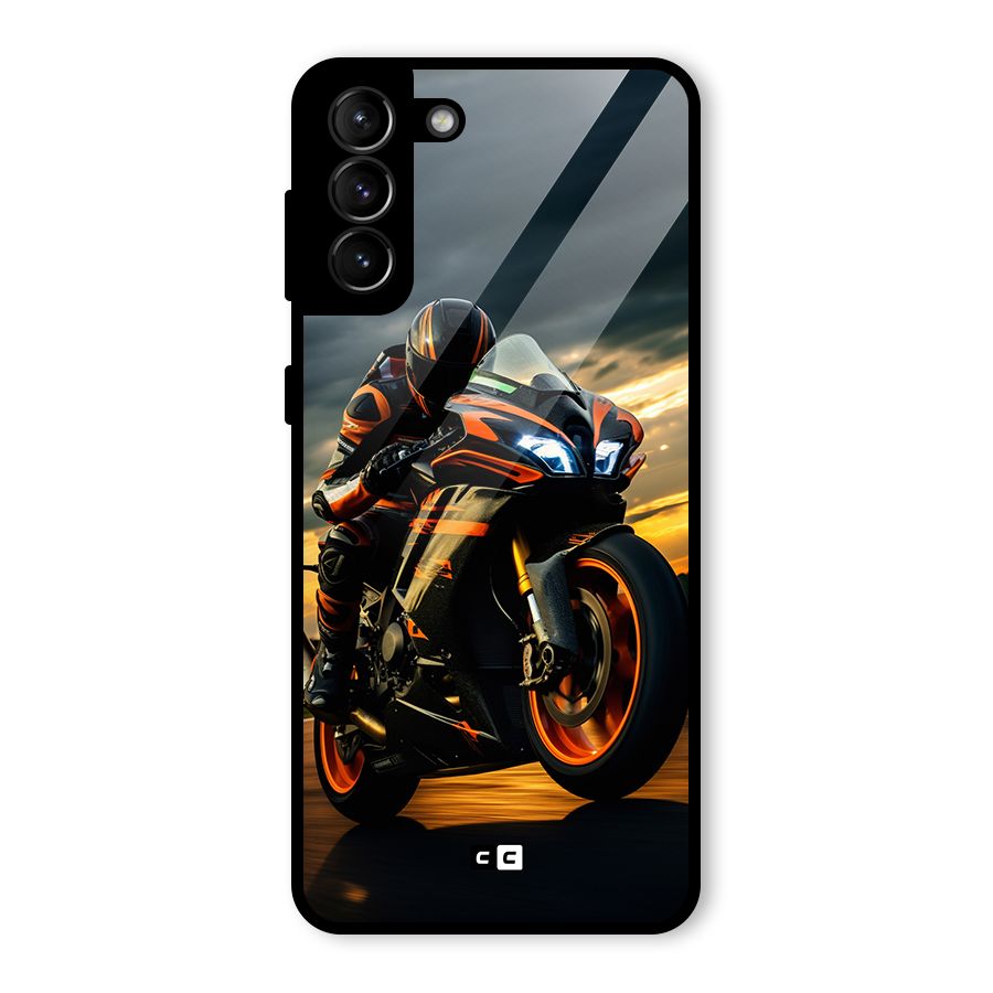 Evening Highway Glass Back Case for Galaxy S21 Plus