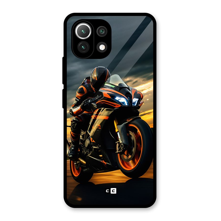 Evening Highway Glass Back Case for Mi 11 Lite NE 5G