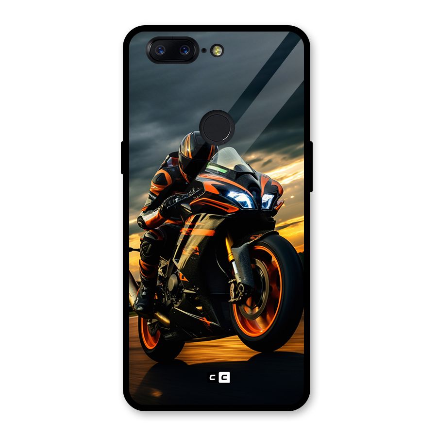 Evening Highway Glass Back Case for OnePlus 5T